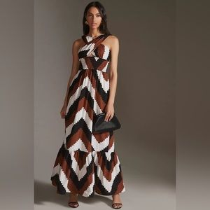 Anthropologie Plenty by Tracy Reese Printed Halter Maxi Dress